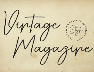 Vintage Magazine Script font