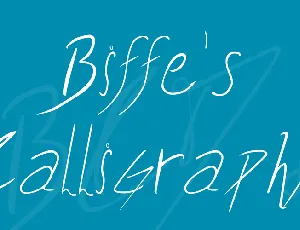 Biffe's Calligraphy font