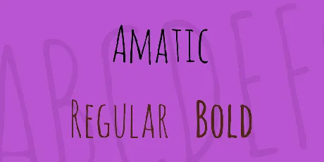 Amatic font