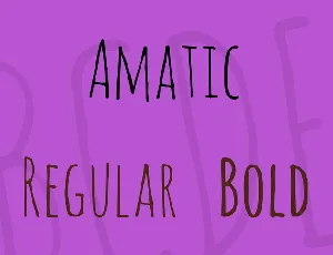 Amatic font