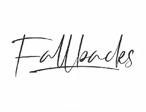 Fallbacks Signature font