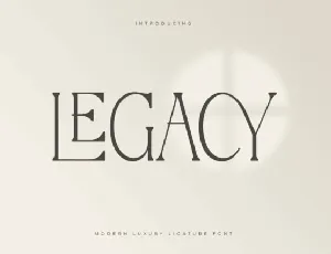 Legacy Typeface font