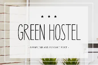 Green Hostel font