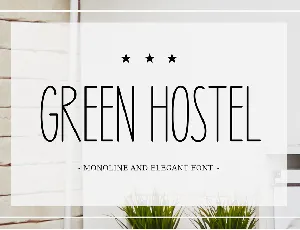 Green Hostel font