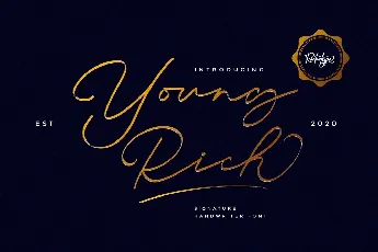 Young Rich Signature Handwritten font