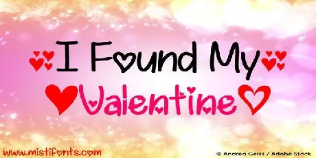 I Found My Valentine Family font