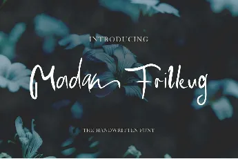 Madam Frilleug Script Handwritten font