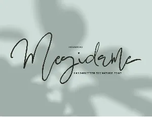 Megidame Signature font