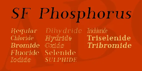 SF Phosphorus font