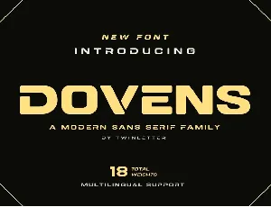 Dovens Family font