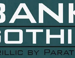 Bank Gothic font