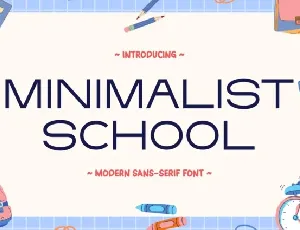 Minimalist School font