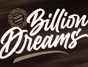 Billion Dreams Script font