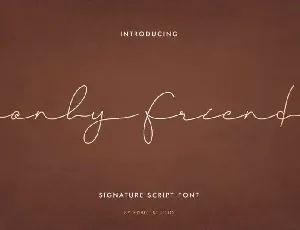 Only Friend Signature Script font