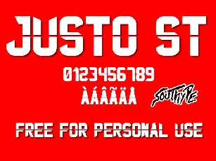 Justo St font