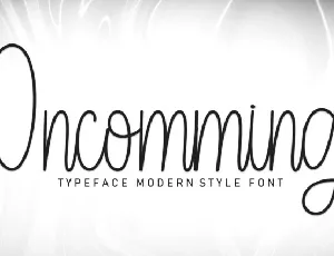 Oncomming Script font