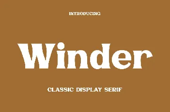 Winder font