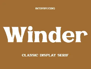 Winder font