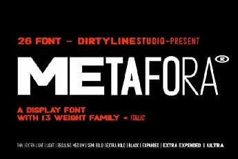 Metafora Sans Family font