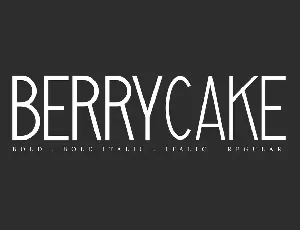 Berrycake Demo font