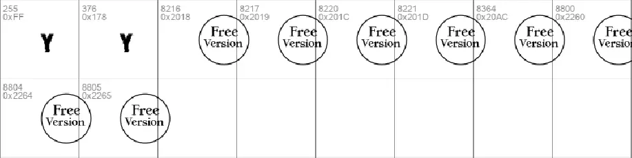 DEBUG FREE TRIAL font