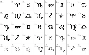 MF Zodiac Dings font