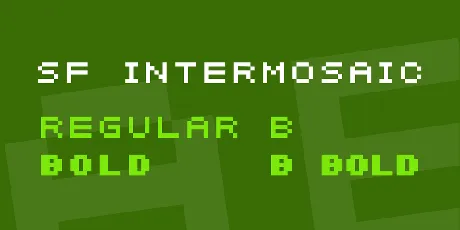 SF Intermosaic font