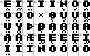 SF Intermosaic font