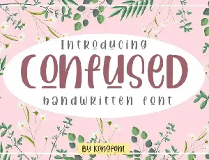 Confused Handwritten font