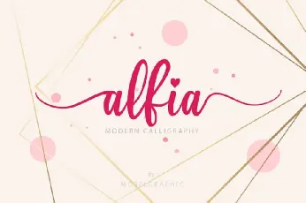 Alfia Calligraphy font