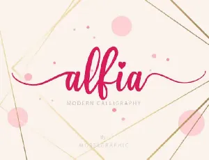 Alfia Calligraphy font