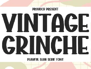 Vintage Grinche Display font