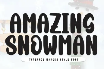 Amazing Snowman Display font