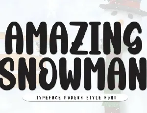 Amazing Snowman Display font