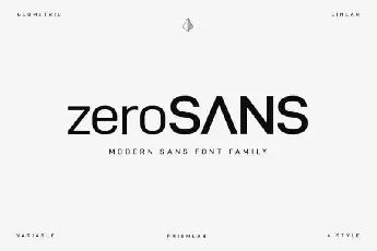 Zero Geometric Sans Serif font