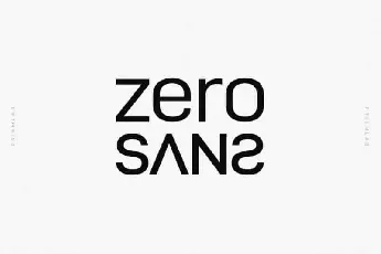 Zero Geometric Sans Serif font