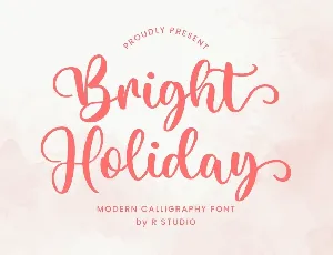 Bright Holiday font