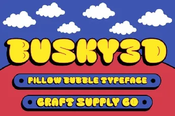 Busky 3D font