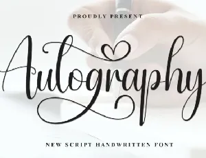 Autography Calligraphy font