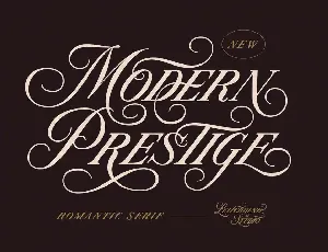 Modern Prestige font