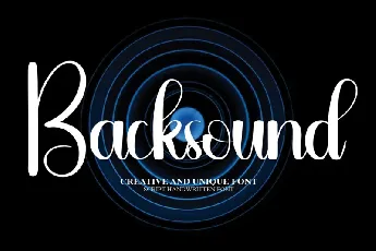 Backsound Script font