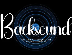 Backsound Script font