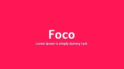 Foco Family font