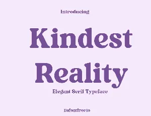 Kindest Reality font