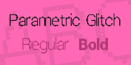 Parametric Glitch Family font