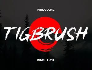 Tigbrush font