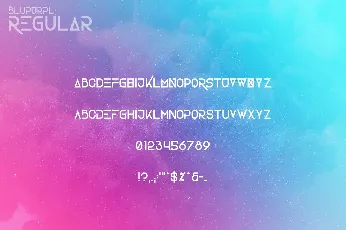 BluPurpl font