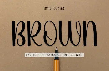 Brown Display font