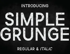 Simple Grunge font