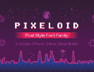 Pixeloid font